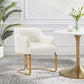 Manhattan Comfort Edra Leatherette Dining Armchair In Cream