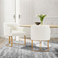 Manhattan Comfort Edra Leatherette Dining Armchair In Cream