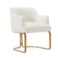 Manhattan Comfort Edra Leatherette Dining Armchair In Cream