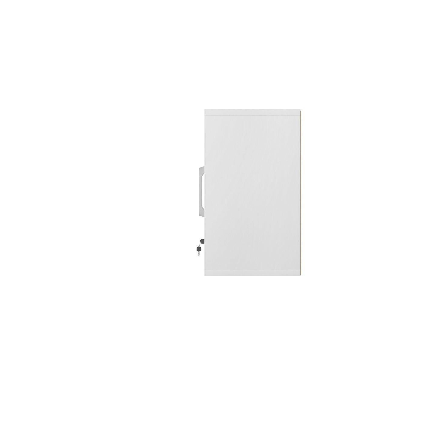Manhattan Comfort Eiffel 2-Piece Floating Storage Cabinet In Gloss White