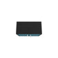 Manhattan Comfort Eiffel 2-Piece Floating Storage Cabinet In Matte Black & Aqua Blue