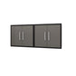 Manhattan Comfort Eiffel 2-Piece Floating Storage Cabinet In Matte Black & Gray