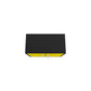 Manhattan Comfort Eiffel 2-Piece Floating Storage Cabinet In Matte Black & Yellow
