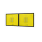 Manhattan Comfort Eiffel 2-Piece Floating Storage Cabinet In Matte Black & Yellow