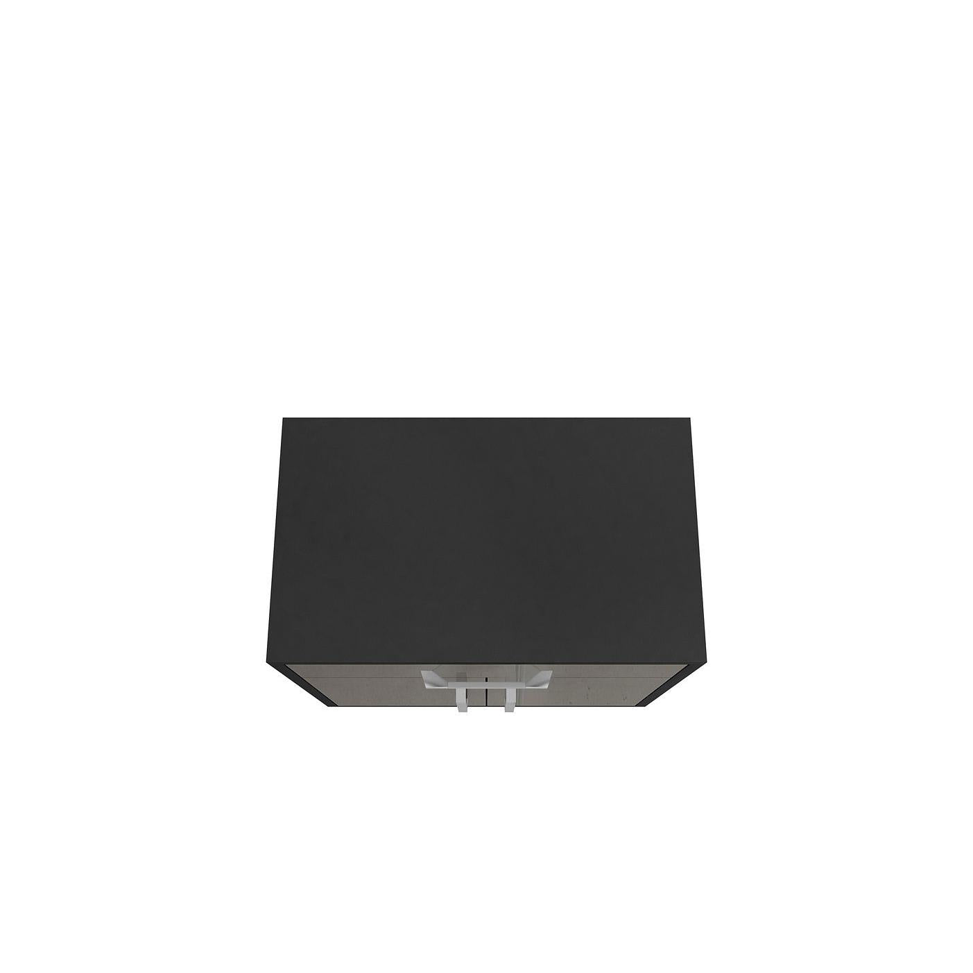 Manhattan Comfort Eiffel 2-Piece Mobile Storage Cabinet In Matte Black & Gray