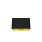 Manhattan Comfort Eiffel 2-Piece Mobile Storage Cabinet In Matte Black & Yellow