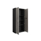 Manhattan Comfort Eiffel 2-Piece Storage Cabinet In Matte Black & Gray