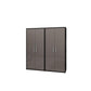 Manhattan Comfort Eiffel 2-Piece Storage Cabinet In Matte Black & Gray