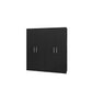 Manhattan Comfort Eiffel 2-Piece Storage Cabinet In Matte Black