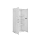 Manhattan Comfort Eiffel 2-Piece Storage Cabinet In White Gloss