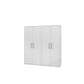 Manhattan Comfort Eiffel 2-Piece Storage Cabinet In White Gloss
