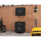 Manhattan Comfort Eiffel 2-Piece Storage Set In Matte Black