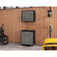 Manhattan Comfort Eiffel 2-Piece Storage Set In Matte Black & Gray