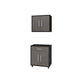 Manhattan Comfort Eiffel 2-Piece Storage Set In Matte Black & Gray