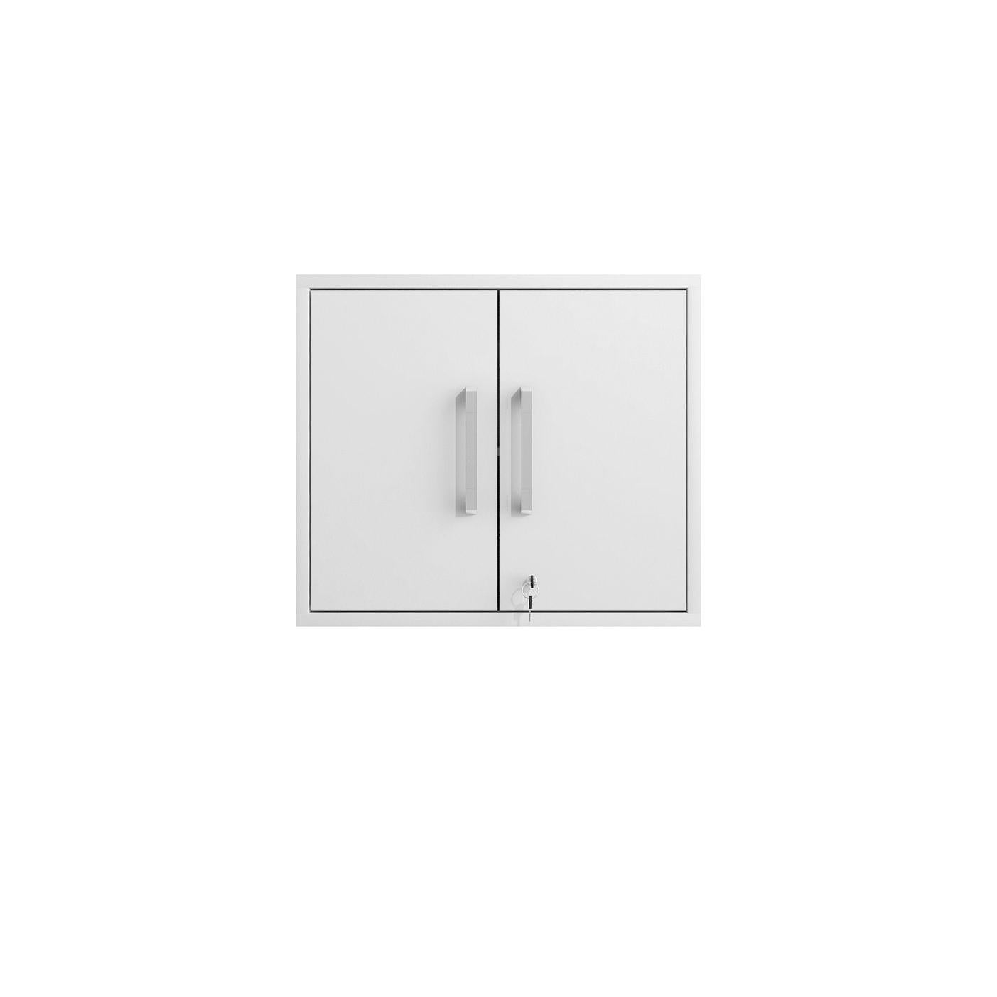 Manhattan Comfort Eiffel 2-Piece Storage Set In White