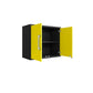 Manhattan Comfort Eiffel 28" Floating Storage Cabinet In Gloss Yellow