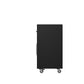 Manhattan Comfort Eiffel 28" Mobile Storage Cabinet With 1 Drawer In Matte Black