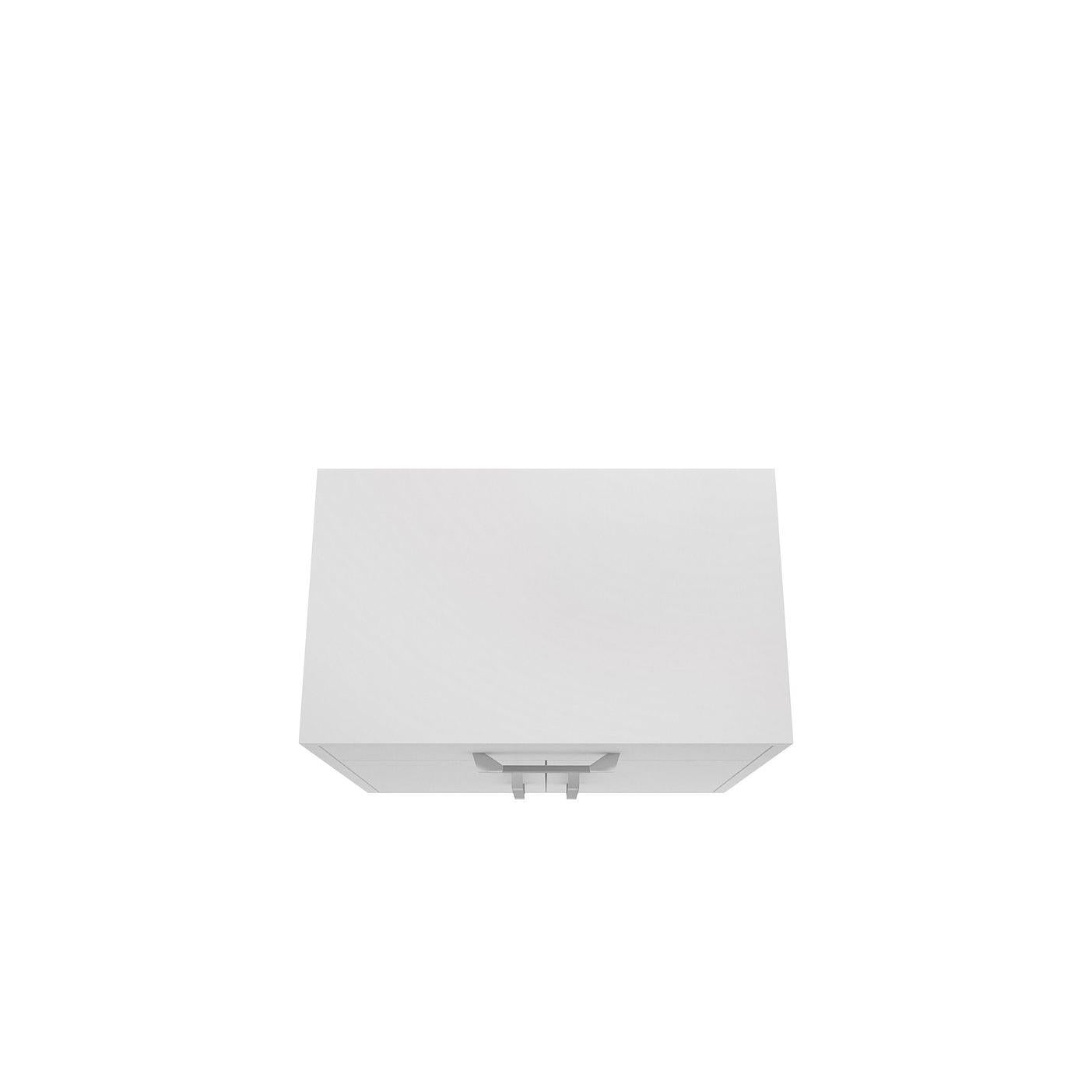 Manhattan Comfort Eiffel 28" Mobile Storage Cabinet With 1 Drawer In White Gloss