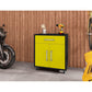 Manhattan Comfort Eiffel 28" Mobile Storage Cabinet With 1 Drawer In Yellow Gloss
