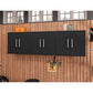 Manhattan Comfort Eiffel 3-Piece Floating Storage Cabinet In Matte Black