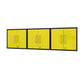 Manhattan Comfort Eiffel 3-Piece Floating Storage Cabinet In Matte Black & Yellow