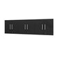 Manhattan Comfort Eiffel 3-Piece Floating Storage Cabinet In Matte Black