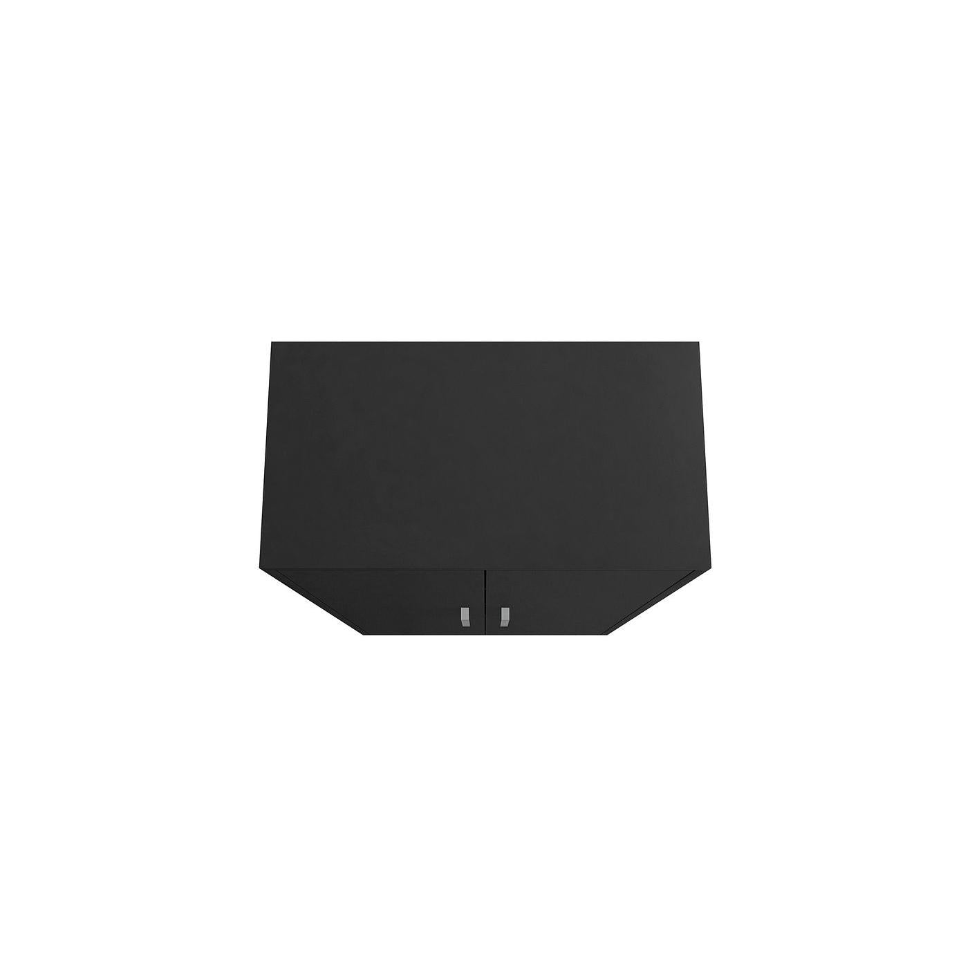 Manhattan Comfort Eiffel 3-Piece Storage Cabinet In Matte Black