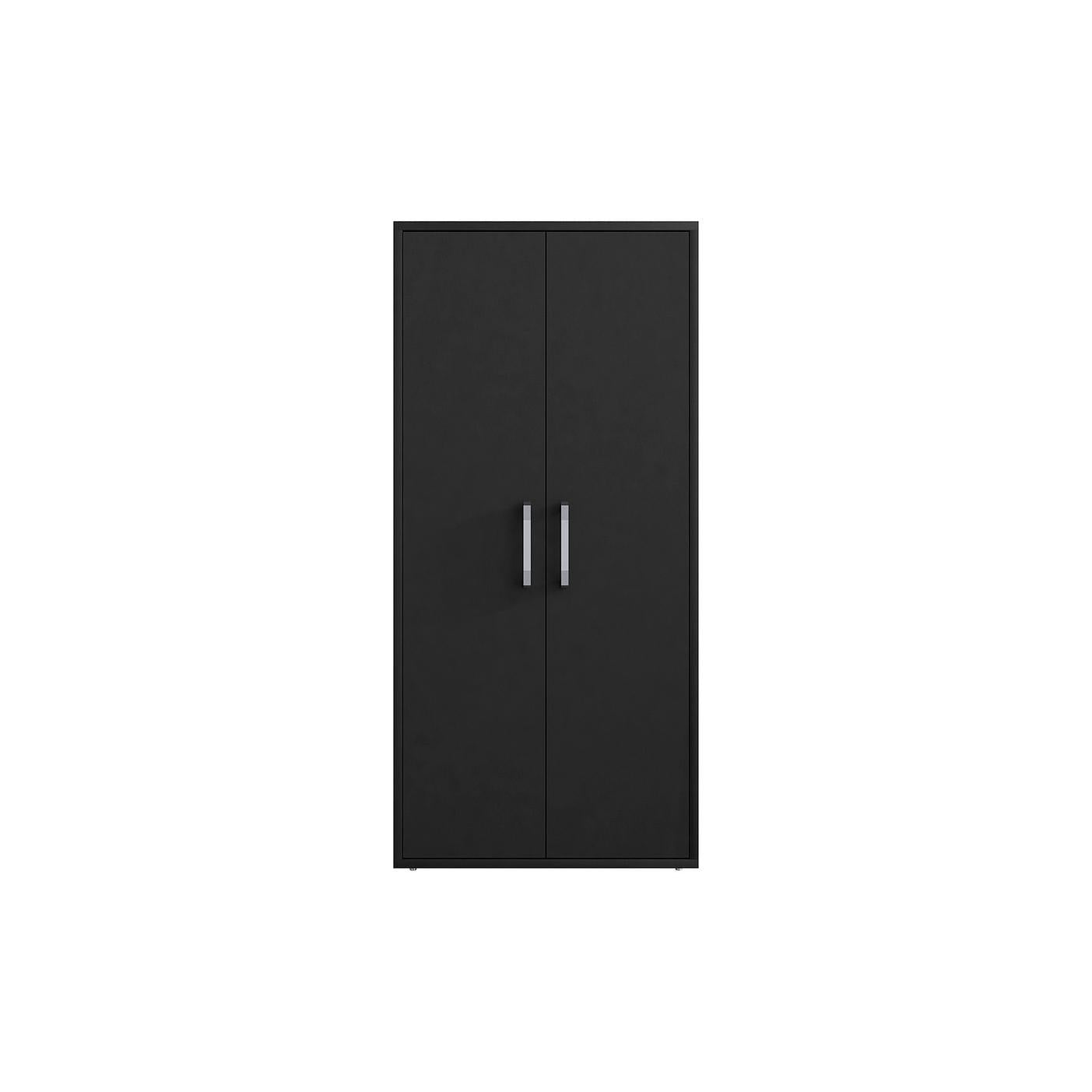 Manhattan Comfort Eiffel 3-Piece Storage Set In Matte Black