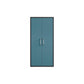 Manhattan Comfort Eiffel 3-Piece Storage Set In Matte Black and Aqua Blue