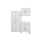 Manhattan Comfort Eiffel 3-Piece Storage Set In White