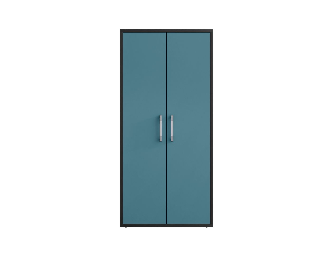 Manhattan Comfort Eiffel 35" Storage Cabinet With 4 Adjustable Shelves In Gloss Blue