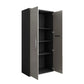 Manhattan Comfort Eiffel 35" Storage Cabinet With 4 Adjustable Shelves In Gloss Gray