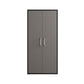 Manhattan Comfort Eiffel 35" Storage Cabinet With 4 Adjustable Shelves In Gloss Gray