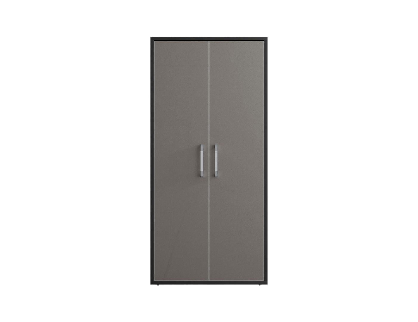 Manhattan Comfort Eiffel 35" Storage Cabinet With 4 Adjustable Shelves In Gloss Gray