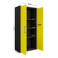 Manhattan Comfort Eiffel 35" Storage Cabinet With 4 Adjustable Shelves In Gloss Yellow