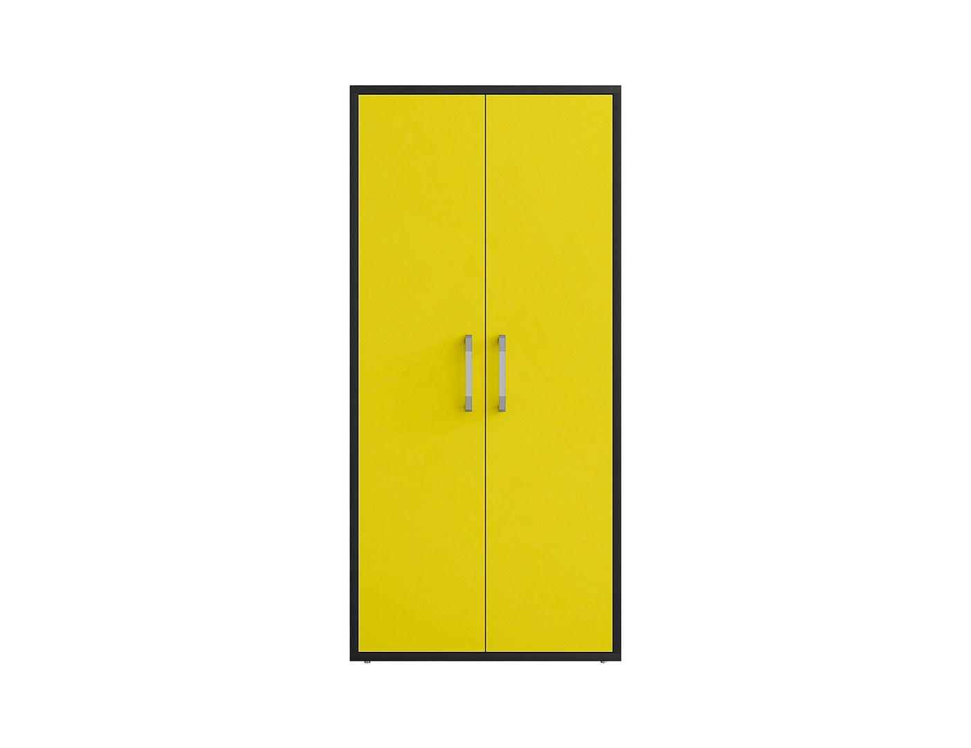 Manhattan Comfort Eiffel 35" Storage Cabinet With 4 Adjustable Shelves In Gloss Yellow