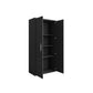 Manhattan Comfort Eiffel 35" Storage Cabinet With 4 Adjustable Shelves In Matte Black