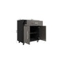 Manhattan Comfort Eiffel 4-Piece Garage Storage Set In Matte Black & Gray