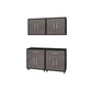 Manhattan Comfort Eiffel 4-Piece Garage Storage Set In Matte Black & Gray