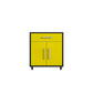 Manhattan Comfort Eiffel 4-Piece Garage Storage Set In Matte Black & Yellow