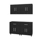 Manhattan Comfort Eiffel 4-Piece Storage Set In Matte Black