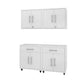 Manhattan Comfort Eiffel 4-Piece Storage Set In White