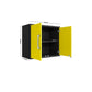Manhattan Comfort Eiffel 5-Piece Garage Storage Set In Matte Black & Yellow