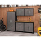 Manhattan Comfort Eiffel 6-Piece Garage Storage Set In Matte Black & Gray