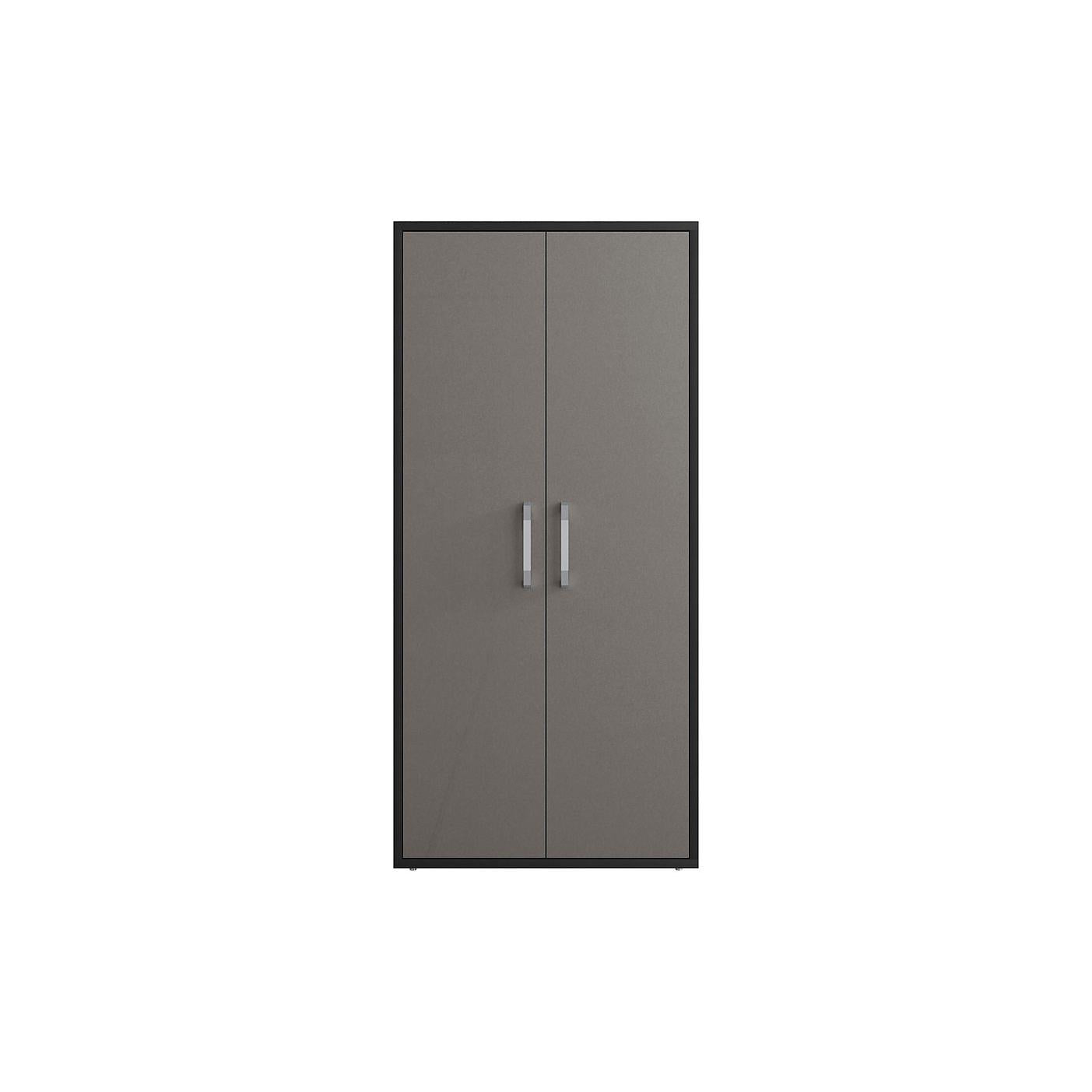 Manhattan Comfort Eiffel 6-Piece Garage Storage Set In Matte Black & Gray