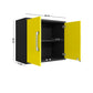 Manhattan Comfort Eiffel 6-Piece Garage Storage Set In Matte Black & Yellow