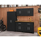 Manhattan Comfort Eiffel 6-Piece Storage Set In Matte Black