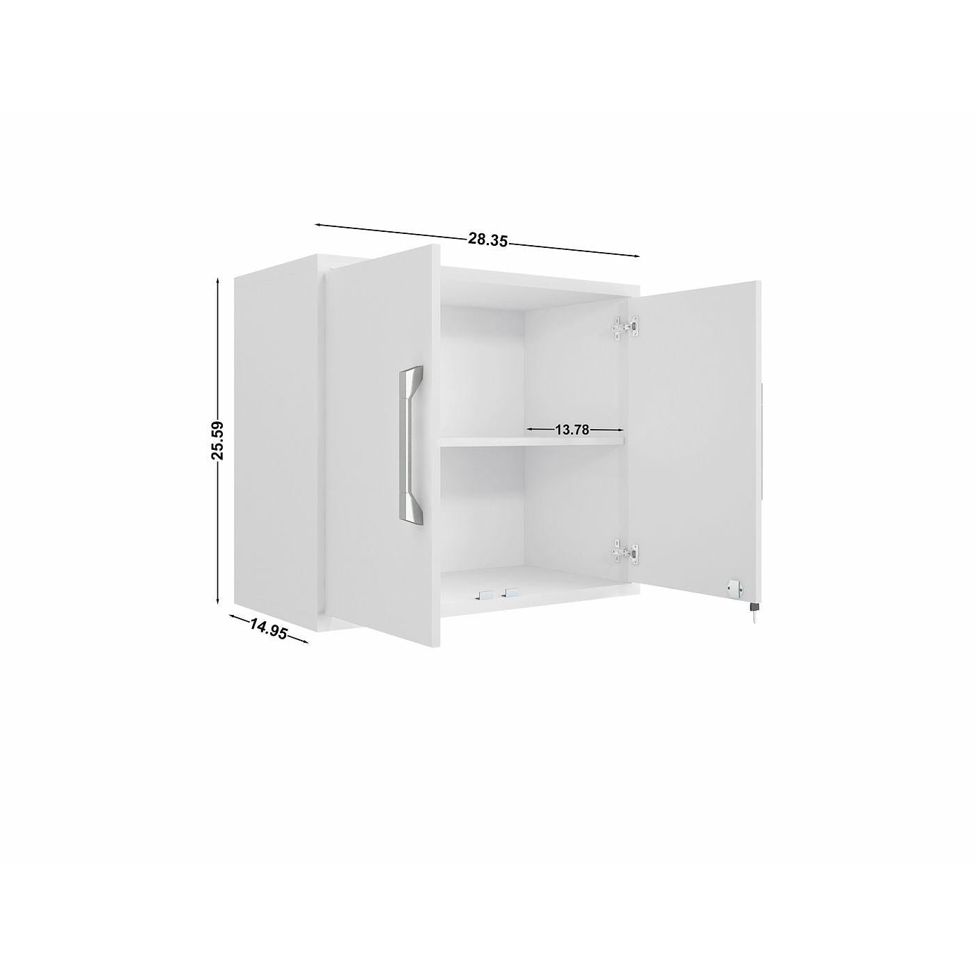 Manhattan Comfort Eiffel 6-Piece Storage Set In White