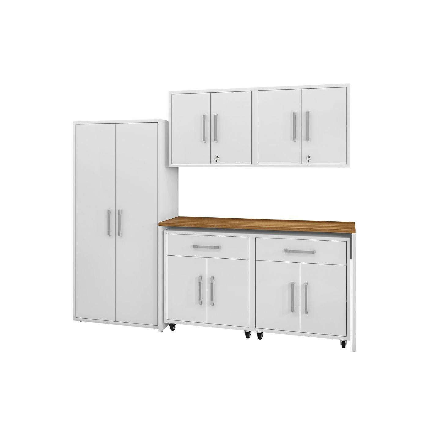 Manhattan Comfort Eiffel 6-Piece Storage Set In White