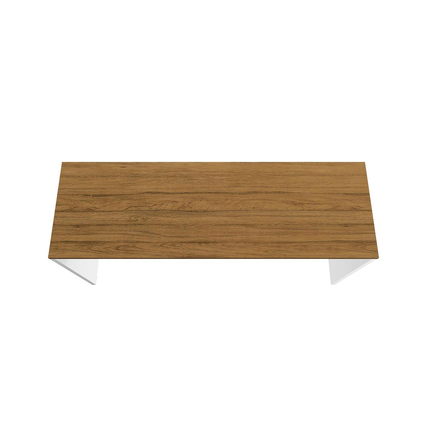 Manhattan Comfort Eiffel 60" Desk In White Gloss